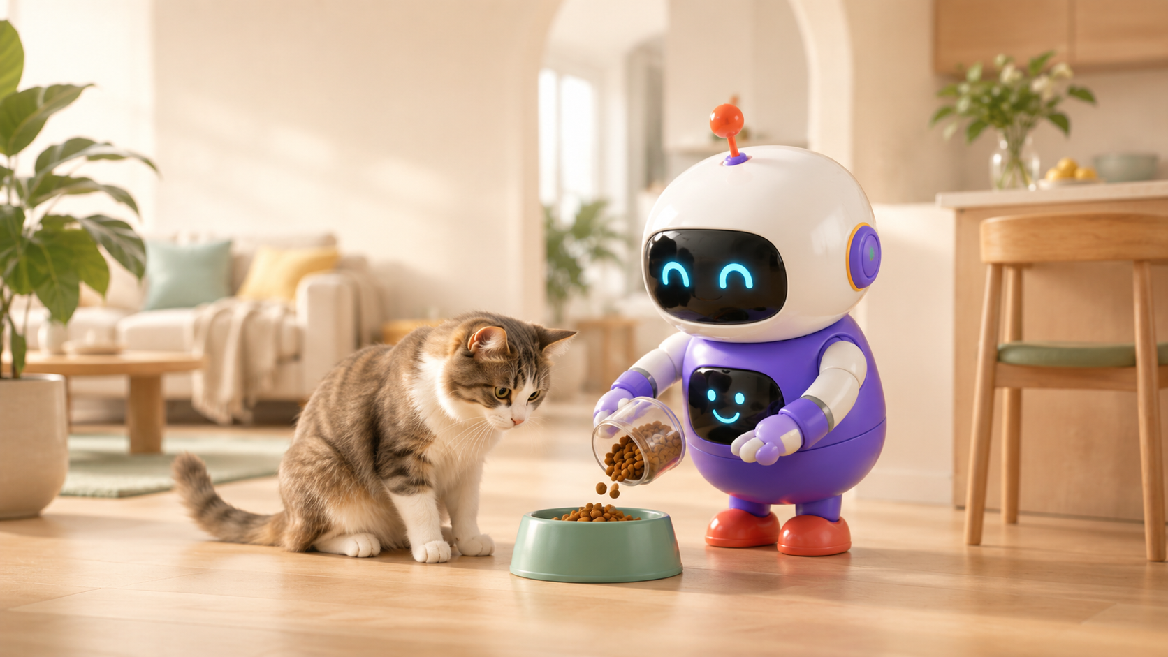 It feeds the cat