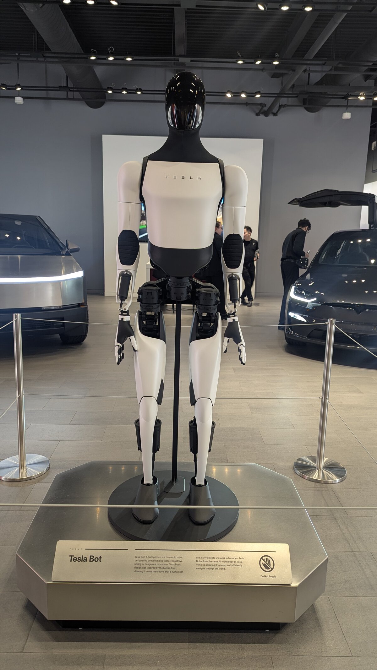 Tesla Optimus Gen 2, humanoïde en showroom Tesla